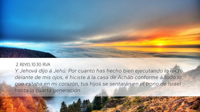 2 Reyes 10:30 RVA Bible Verse Image
