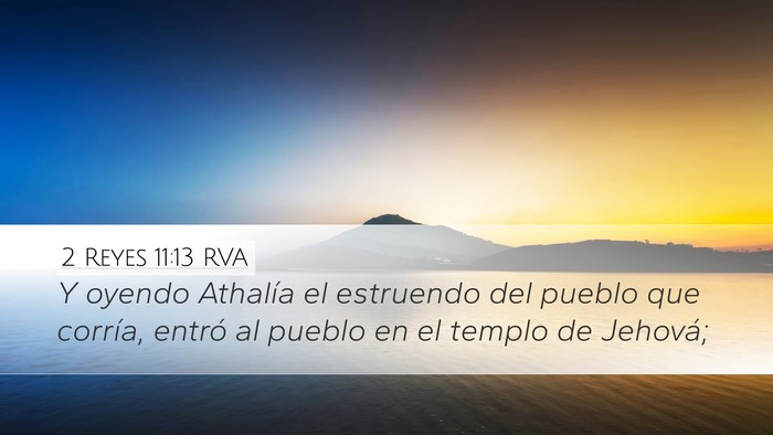 2 Reyes 11:13 RVA Bible Verse Image