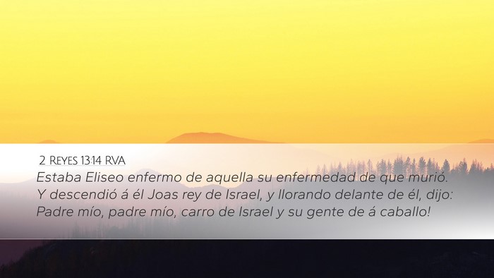 2 Reyes 13:14 RVA Bible Verse Image