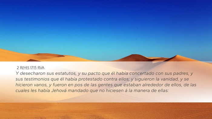 2 Reyes 17:15 RVA Bible Verse Image