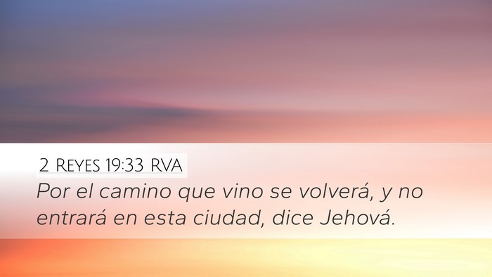 2 Reyes 19:33 RVA Bible Verse Image
