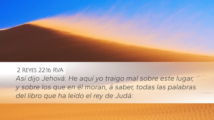 2 Reyes 22:16 RVA Bible Verse Image