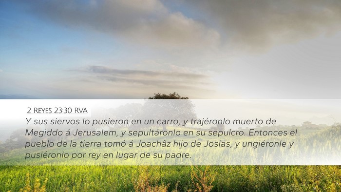 2 Reyes 23:30 RVA Bible Verse Image