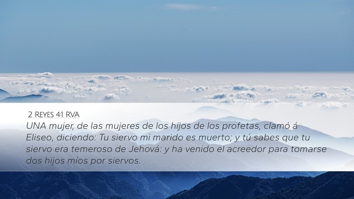 2 Reyes 4:1 RVA Bible Verse Image