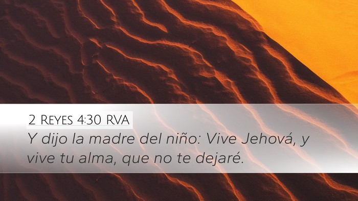 2 Reyes 4:30 RVA Bible Verse Image