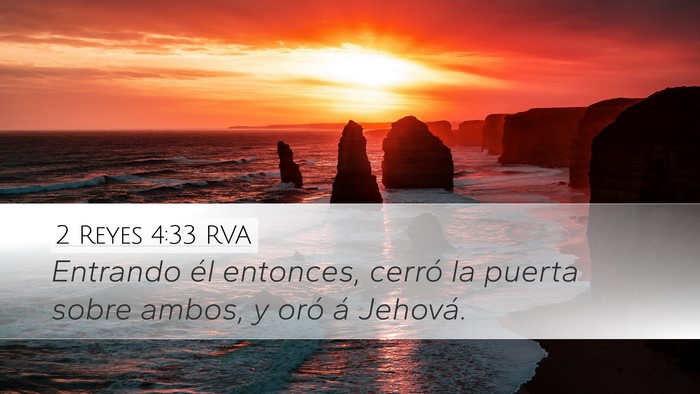 2 Reyes 4:33 RVA Bible Verse Image
