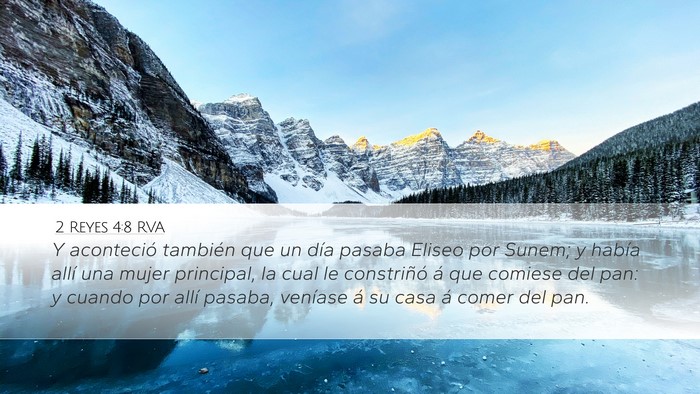 2 Reyes 4:8 RVA Bible Verse Image