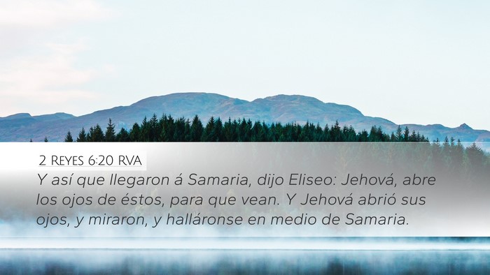 2 Reyes 6:20 RVA Bible Verse Image