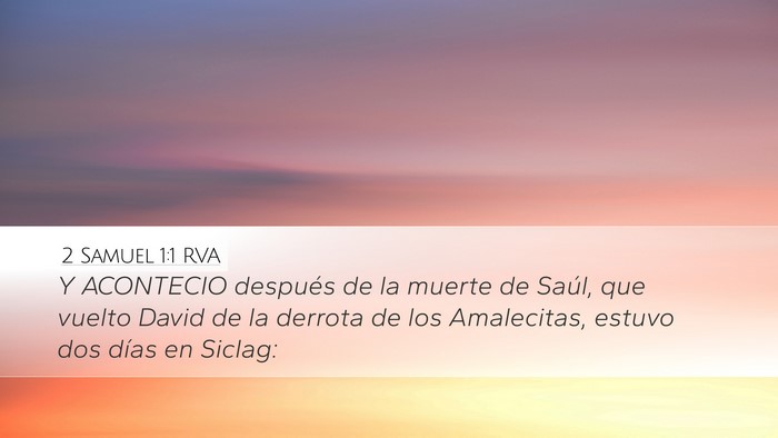 2 Samuel 1:1 RVA Desktop Wallpaper - Y ACONTECIO después de la muerte de Saúl, que - Desktop Bible Verse Wallpaper