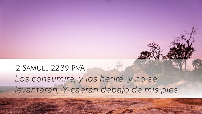 2 Samuel 22:39 RVA Bible Verse Image