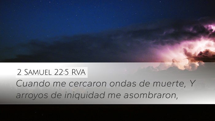 2 Samuel 22:5 RVA Bible Verse Image