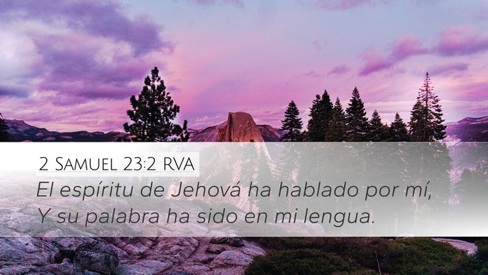 2 Samuel 23:2 RVA Bible Verse Image