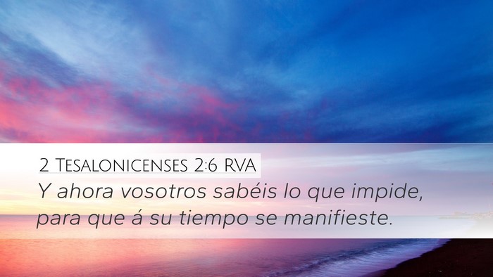 2 Tesalonicenses 2:6 RVA Bible Verse Image