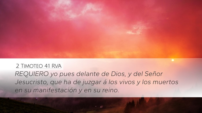 2 Timoteo 4:1 RVA Bible Verse Image