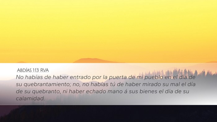Abdías 1:13 RVA Bible Verse Image
