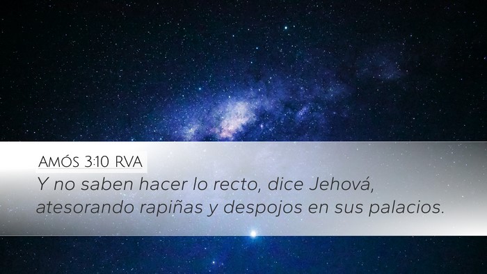 Amós 3:10 RVA Bible Verse Image