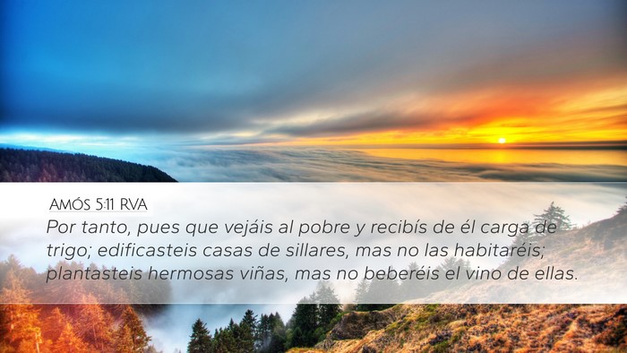 Amós 5:11 RVA Bible Verse Image