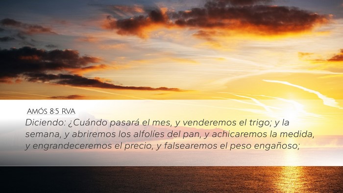 Amós 8:5 RVA Bible Verse Image