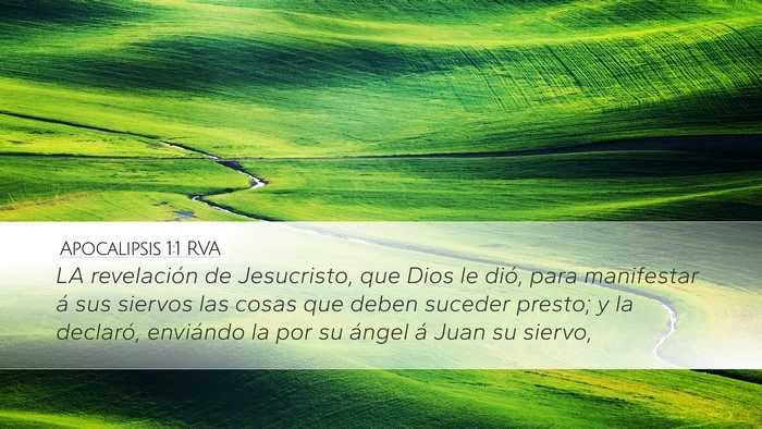 Apocalipsis 1:1 RVA Desktop Wallpaper - LA revelación de Jesucristo, que Dios le dió, - Desktop Bible Verse Wallpaper