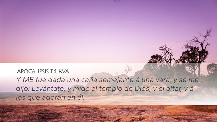 Apocalipsis 11:1 RVA Bible Verse Image