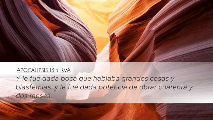 Apocalipsis 13:5 RVA Bible Verse Image