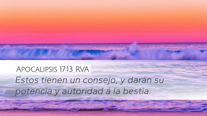 Apocalipsis 17:13 RVA Bible Verse Image