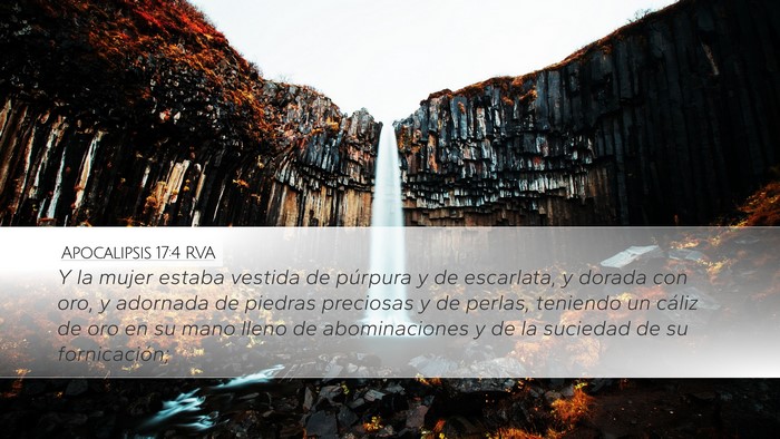 Apocalipsis 17:4 RVA Bible Verse Image