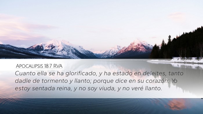Apocalipsis 18:7 RVA Bible Verse Image