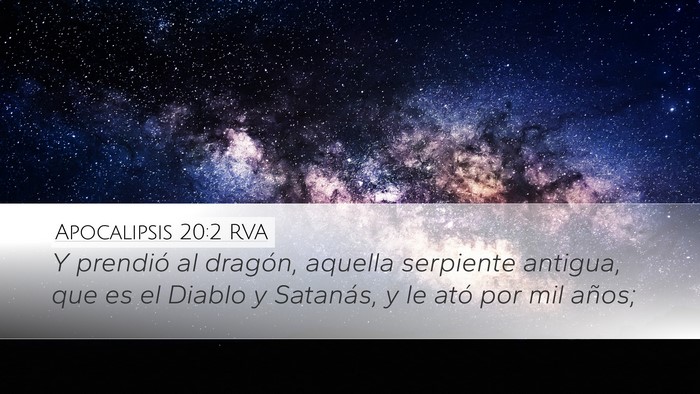 Apocalipsis 20:2 RVA Bible Verse Image