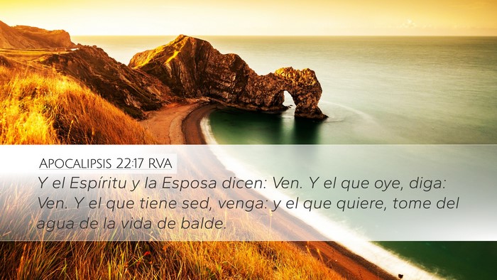 Apocalipsis 22:17 RVA Bible Verse Image