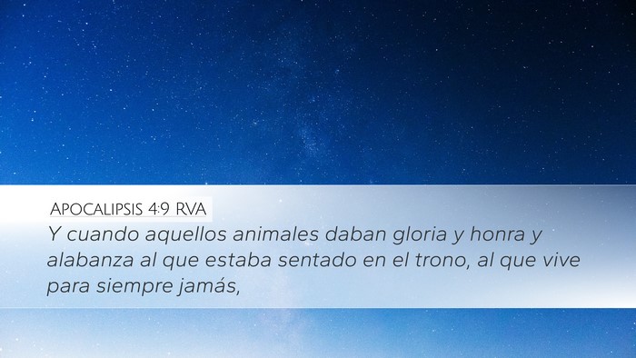 Apocalipsis 4:9 RVA Bible Verse Image