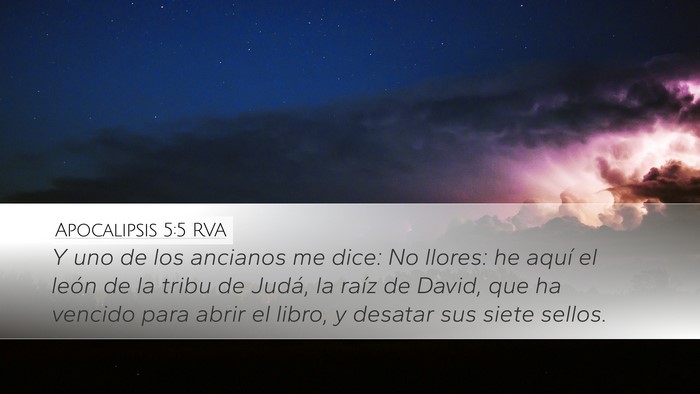Apocalipsis 5:5 RVA Bible Verse Image