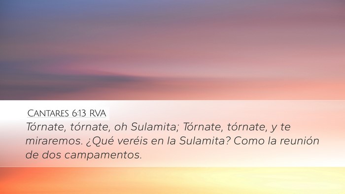 Cantares 6:13 RVA Bible Verse Image