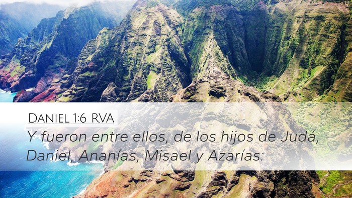 Daniel 1:6 RVA Desktop Wallpaper - Y fueron entre ellos, de los hijos de Judá, - Desktop Bible Verse Wallpaper