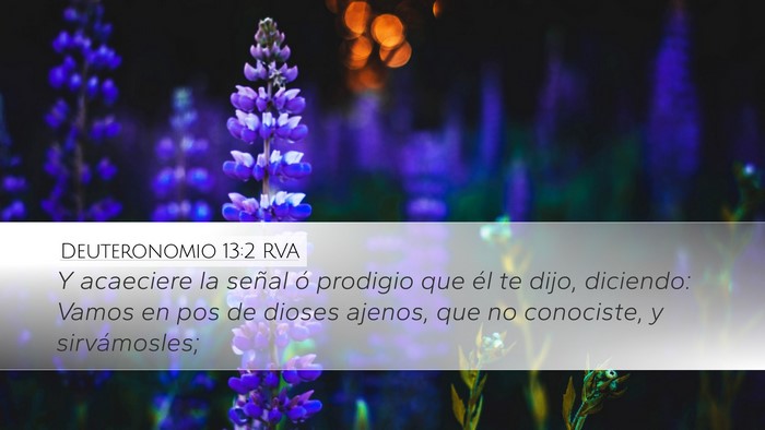 Deuteronomio 13:2 RVA Desktop Wallpaper - Y acaeciere la señal ó prodigio que él te - Desktop Bible Verse Wallpaper
