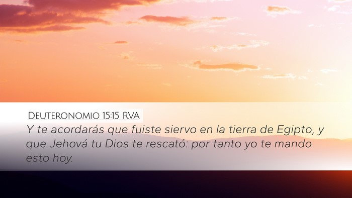 Deuteronomio 15:15 RVA Bible Verse Image