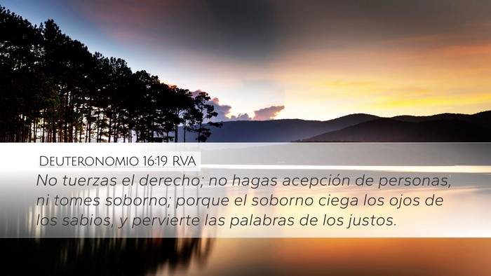 Deuteronomio 16:19 RVA Bible Verse Image