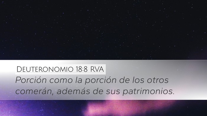 Deuteronomio 18:8 RVA Desktop Wallpaper - Porción como la porción de los otros comerán, - Desktop Bible Verse Wallpaper