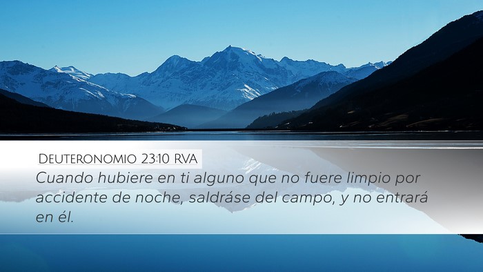 Deuteronomio 23:10 RVA Desktop Wallpaper - Cuando hubiere en ti alguno que no fuere limpio - Desktop Bible Verse Wallpaper