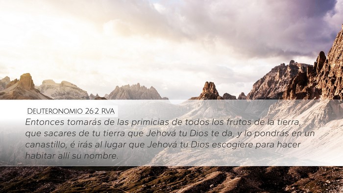 Deuteronomio 26:2 RVA Bible Verse Image