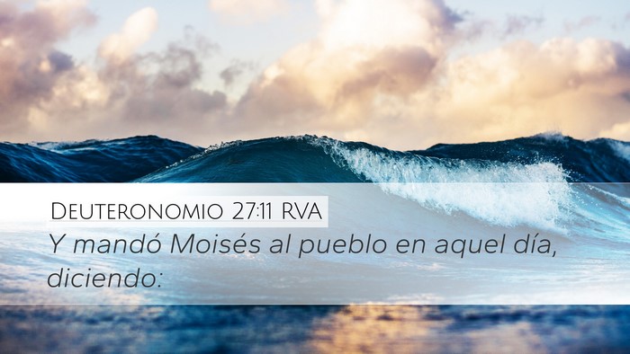 Deuteronomio 27:11 RVA Desktop Wallpaper - Y mandó Moisés al pueblo en aquel día, - Desktop Bible Verse Wallpaper