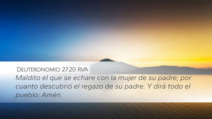 Deuteronomio 27:20 RVA Bible Verse Image