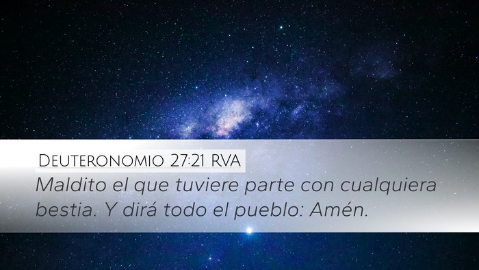 Deuteronomio 27:21 RVA Desktop Wallpaper - Maldito el que tuviere parte con cualquiera - Desktop Bible Verse Wallpaper