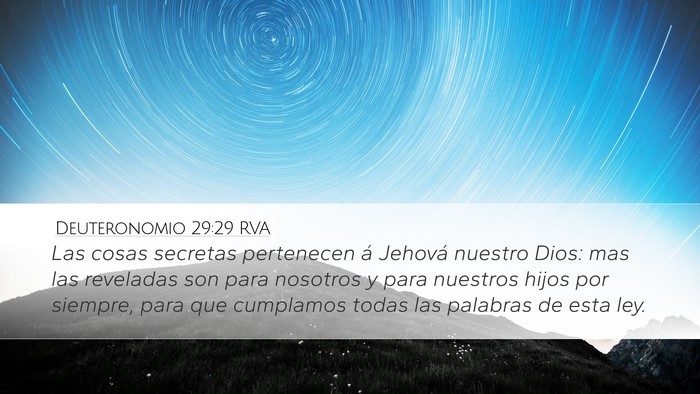 Deuteronomio 29:29 RVA Bible Verse Image