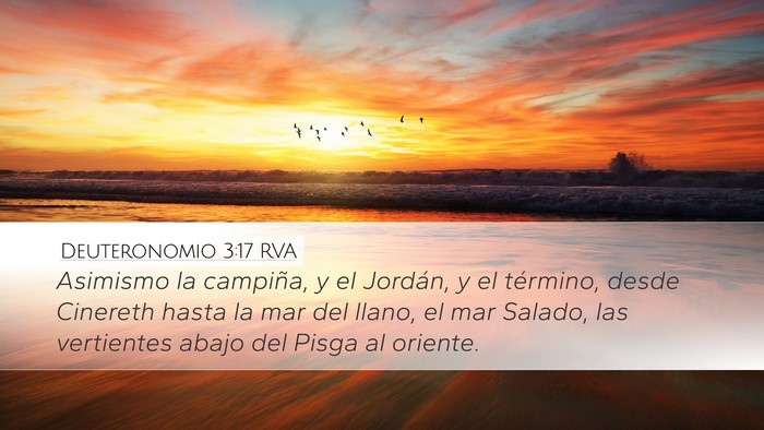 Deuteronomio 3:17 RVA Bible Verse Image