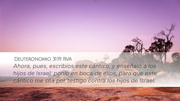 Deuteronomio 31:19 RVA Bible Verse Image