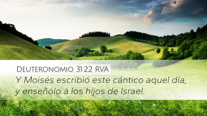 Deuteronomio 31:22 RVA Bible Verse Image