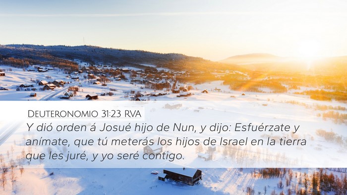 Deuteronomio 31:23 RVA Bible Verse Image
