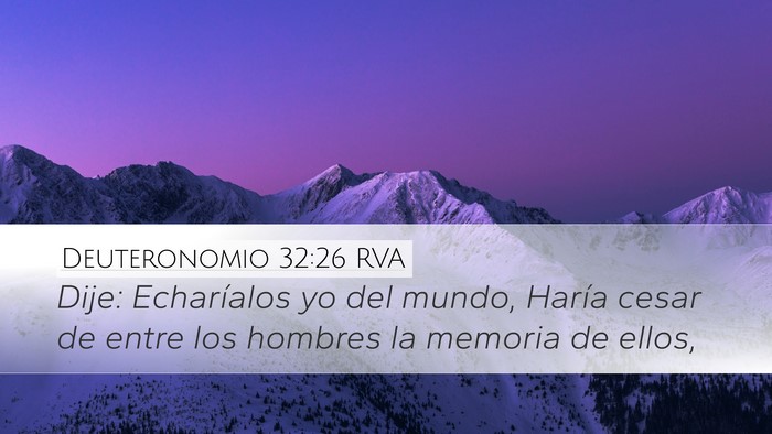 Deuteronomio 32:26 RVA Bible Verse Image