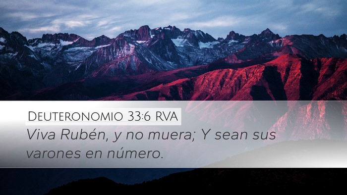 Deuteronomio 33:6 RVA Desktop Wallpaper - Viva Rubén, y no muera; Y sean sus varones en - Desktop Bible Verse Wallpaper
